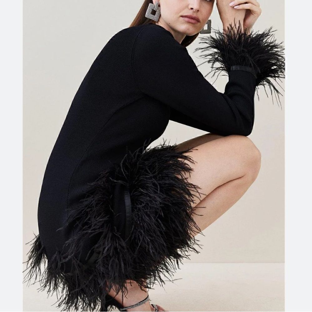 Ronny Kobo Sumal Knit Dress in Black-N8 - Picture 2 of 8